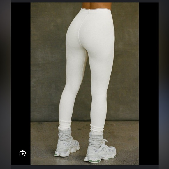 Vintage Joah Brown Cream Ribbed Leggings thermal - Picture 3 of 8
